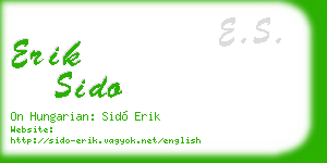 erik sido business card